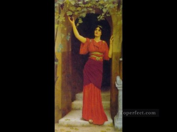  1902 Obras - Joven recogiendo uvas 1902 dama neoclásico John William Godward